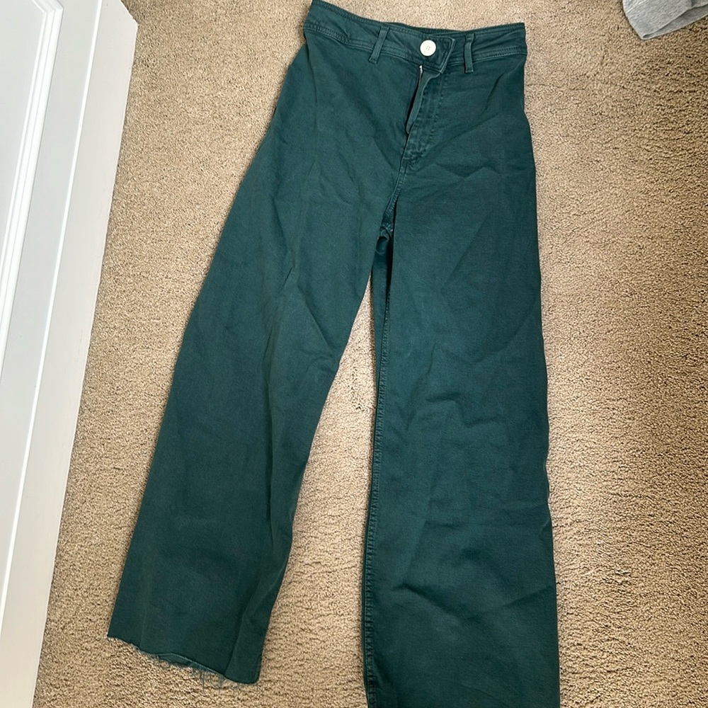 Green Zara jeans